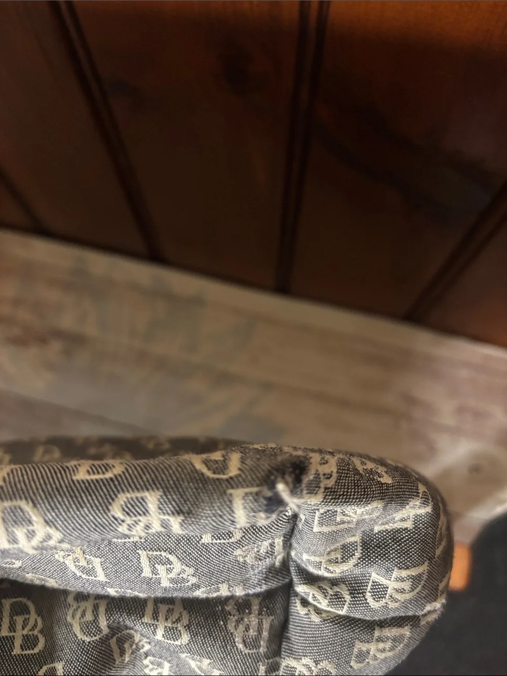 DOONEY & BOURKE AUTHENTIC Monogram Shoulder Bag / Leather Strap & Detail